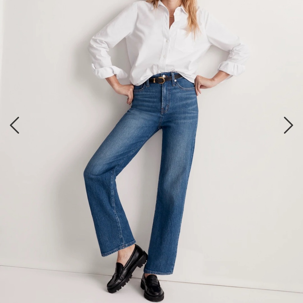 Madewell The Perfect Vintage Wide-Leg Jean in Leifland Wash - Size 28P NI509